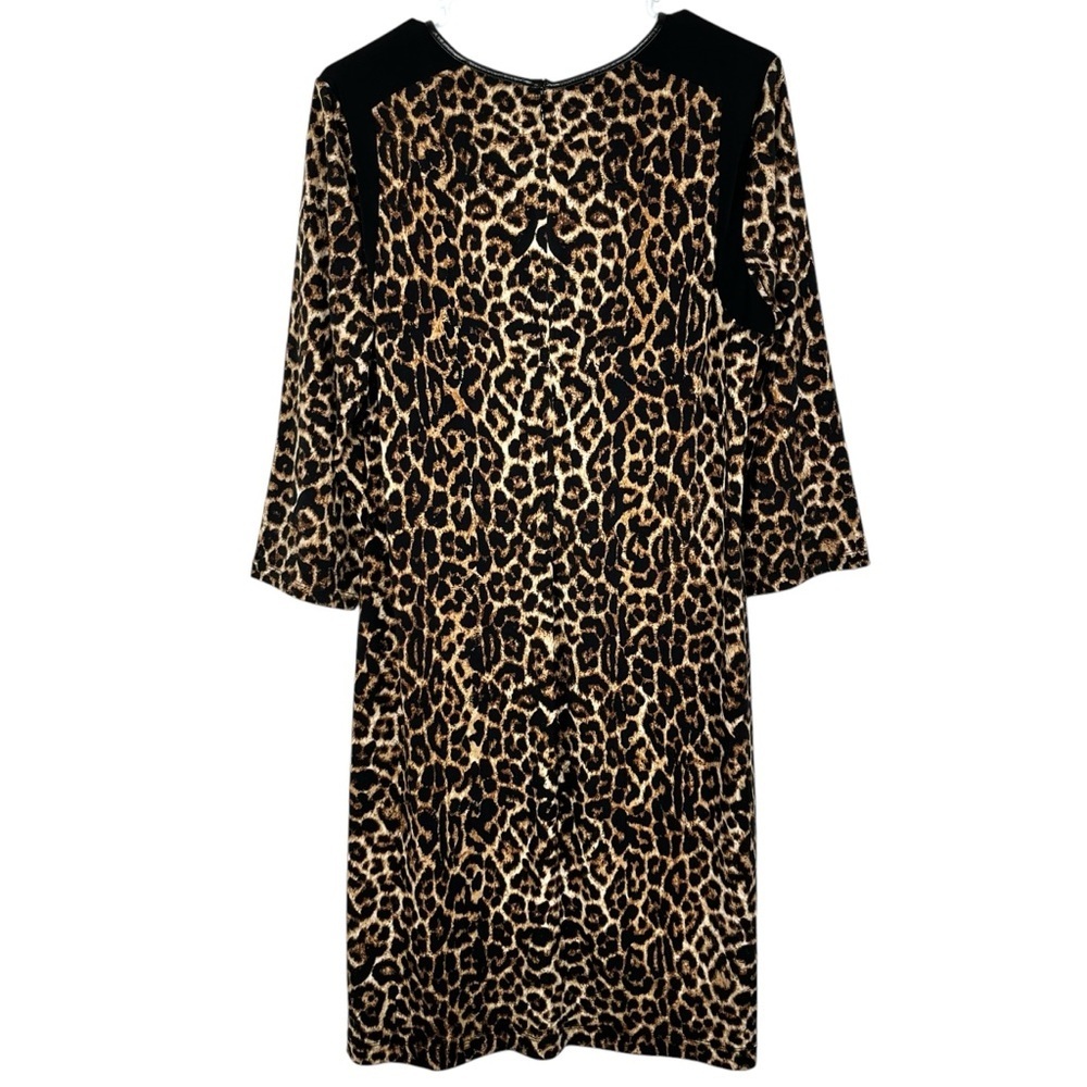 Chico’s Animal Annie Leopard Print Shift Dress Size 2 (US Large 12) - Picture 3 of 11